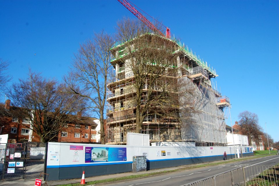 New Flats at Selsfield Drive, Moulsecoomb (February 2020, under construction) (4)