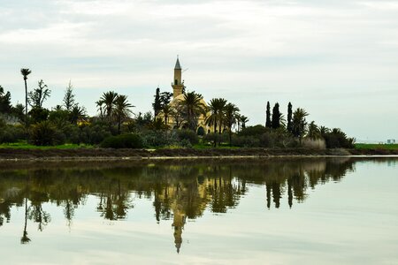 Salt lake reflections mosque