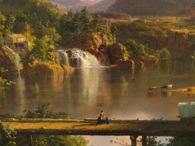 New England Scenery, Frederic Edwin Church, detail, 1851 - Museum of Fine Arts, Springfield, MA - DSC03986
