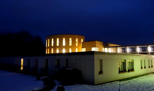 New facade at night - Schloss Dagstuhl - DSC06227