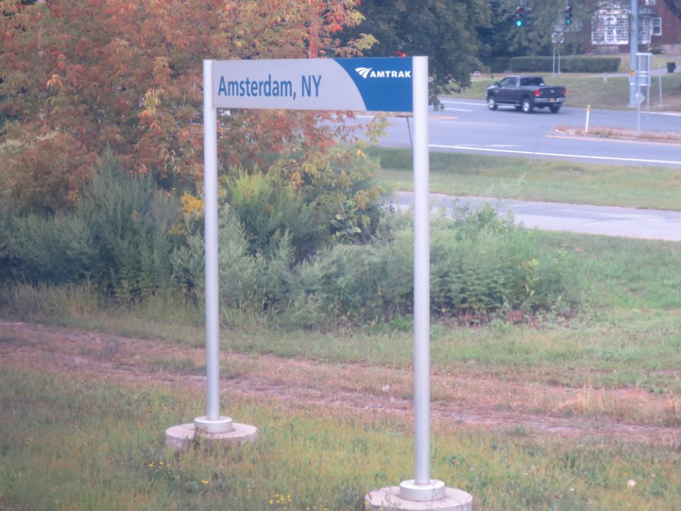 New Amsterdam station sign