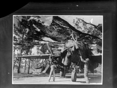 Nederlands-Australisch 18th squadron in Australië B-25 Mitchell bommenwerper , Bestanddeelnr 935-3372