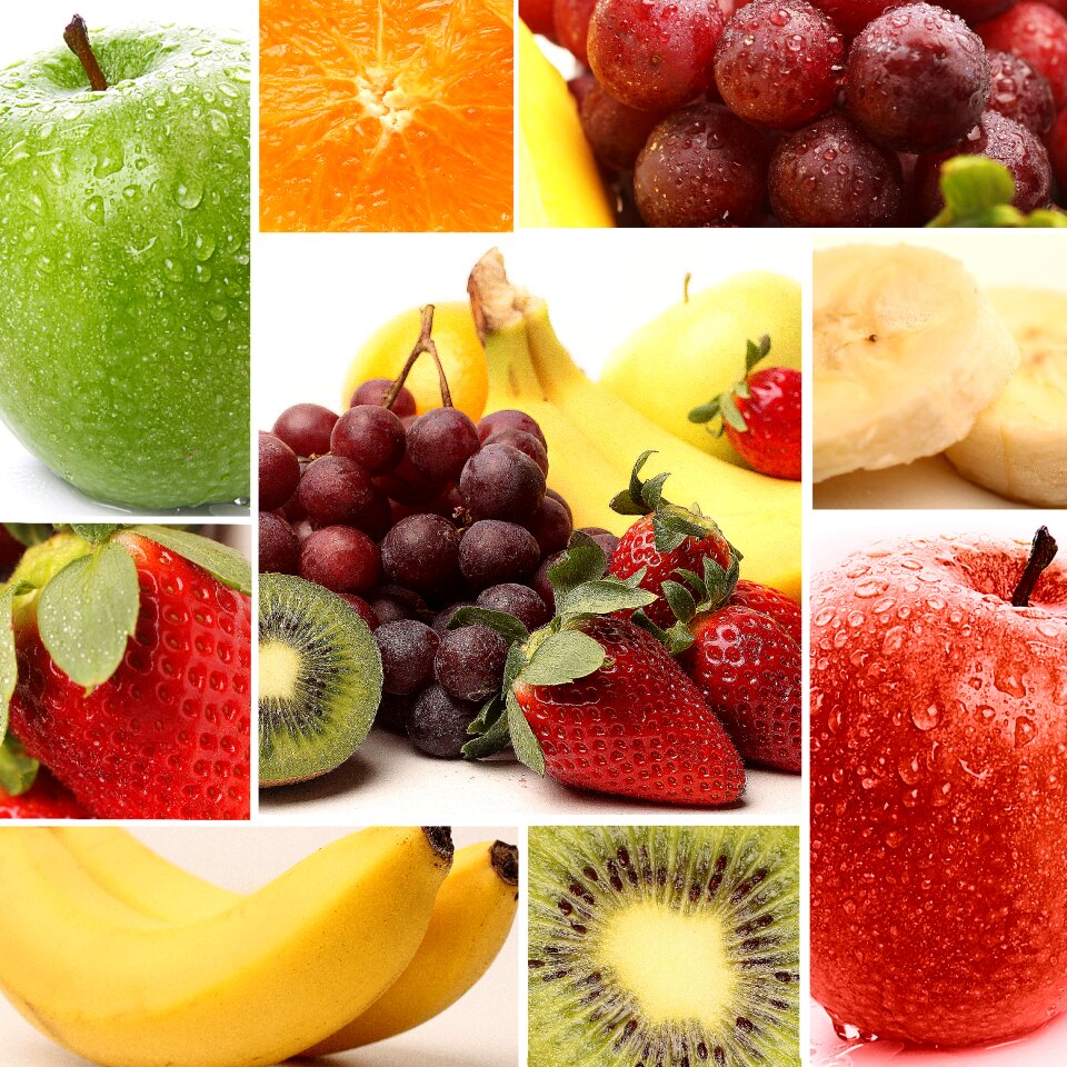 Kiwi grapes strawberry