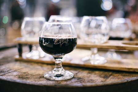 Barrel wine glass aged