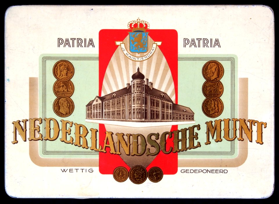 Nederlandsche Munt Patria sigarenblikje