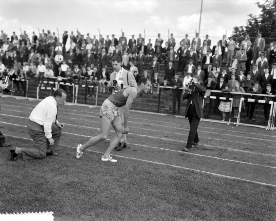 Nederlandse atletiekkampioenschappen in Eindhoven, Henk Visser (start), Bestanddeelnr 911-4510