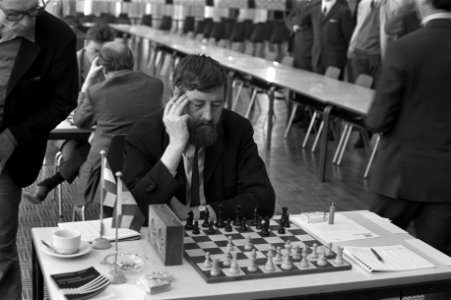 Nederlands schaker Jan Hein Donner in actie, Bestanddeelnr 925-6573
