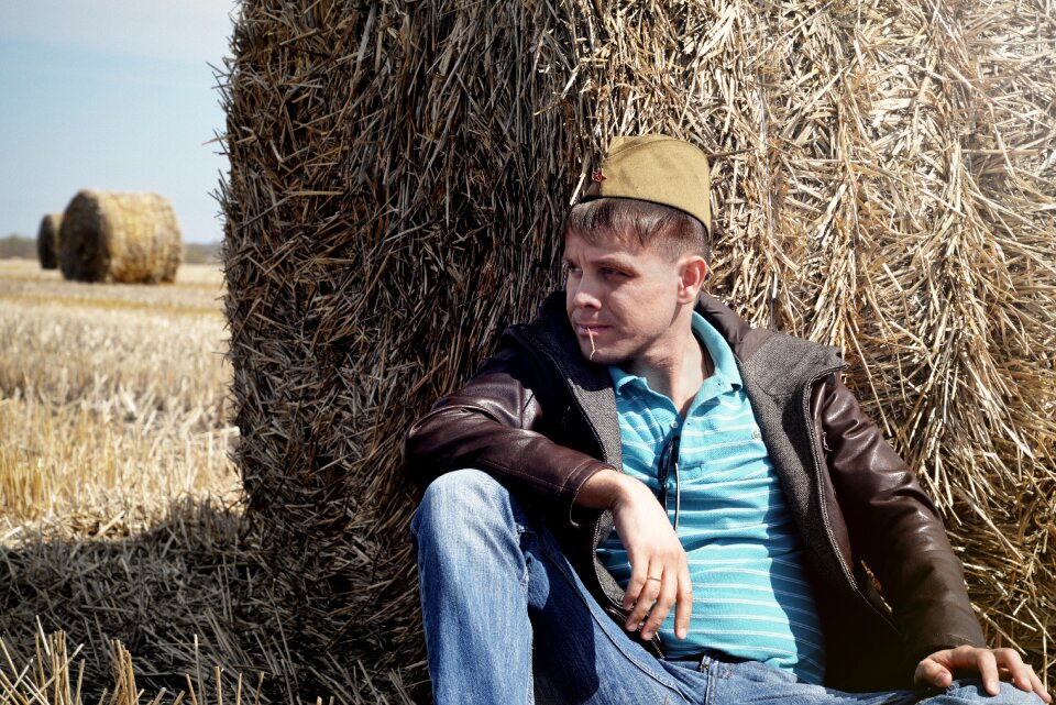 Man young harvesting