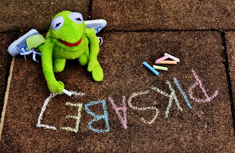 Frog chalk paint photo