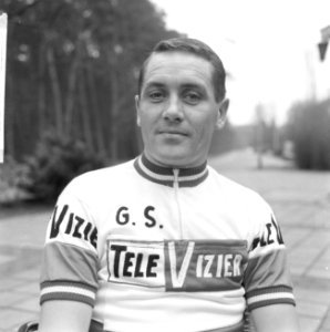 Nederlandse wielerploeg aan Tour de France 1964 gepresenteerd, (kop) Piet Hamen, Bestanddeelnr 916-2232
