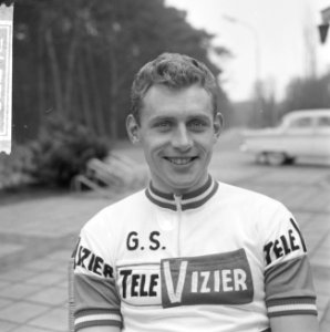 Nederlandse wielerploeg aan Tour de France 1964 gepresenteerd, (kop) Henk Nijdam, Bestanddeelnr 916-2242