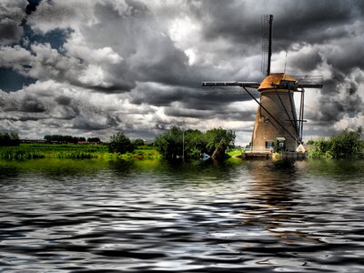 Landscape flour mill wind