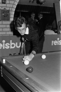 Nederlands kampioenschappen bandstoten te Wijchen Van der Smissen in aktie, Bestanddeelnr 928-8197