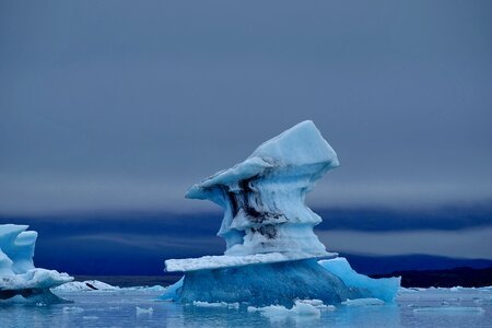Frozen ice floes icebergs photo