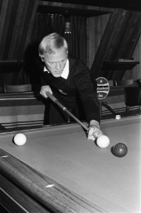 Nederlands kampioenschappen bandstoten te Wijchen Hans Vultink in aktie, Bestanddeelnr 928-8196
