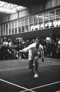Nederlands Jeugdkampioenschap Badminton te Haarlem De 17-jarige Gerard Stellaar, Bestanddeelnr 915-8859