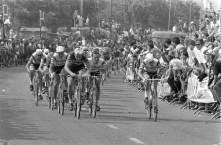 Nederlands Kampioenschappen Wielrennen op de weg voor pro te Beek. Het peleton i, Bestanddeelnr 920-5545