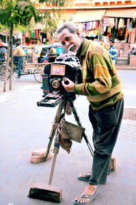 Jaipur old man camera photo