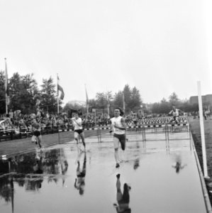 Nederlandse Atletiekkampioenschappen te Den Haag in de regen, nummer 3 Mieke van, Bestanddeelnr 926-5480
