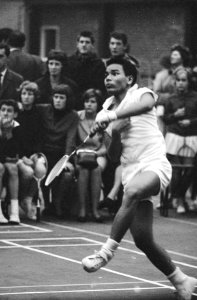 Nederlands Jeugdkampioenschap Badminton te Haarlem Gerard Stellaard in aktie, Bestanddeelnr 915-8860
