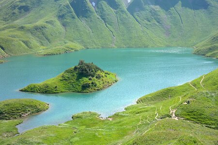 Lake water island