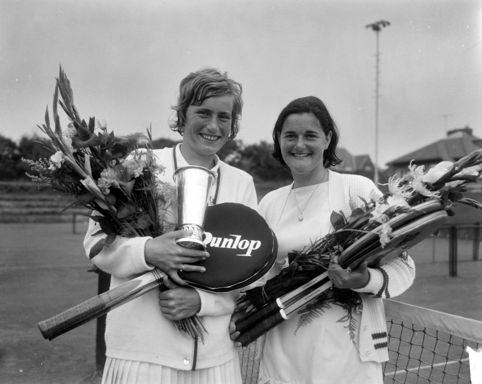 Nederlandse tenniskampioenschappen, Trudy Groenman (links) en Els Spruyt, Bestanddeelnr 918-0792