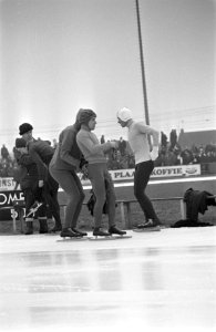 Nederlandse Schaatskampioenschappen te Heerenveen Verkerk wordt voortgeduwd door, Bestanddeelnr 922-0097