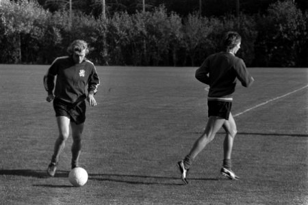 Nederlands elftal traint voor wedstrijd tegen DDR te Zeist, Bestanddeelnr 925-0143