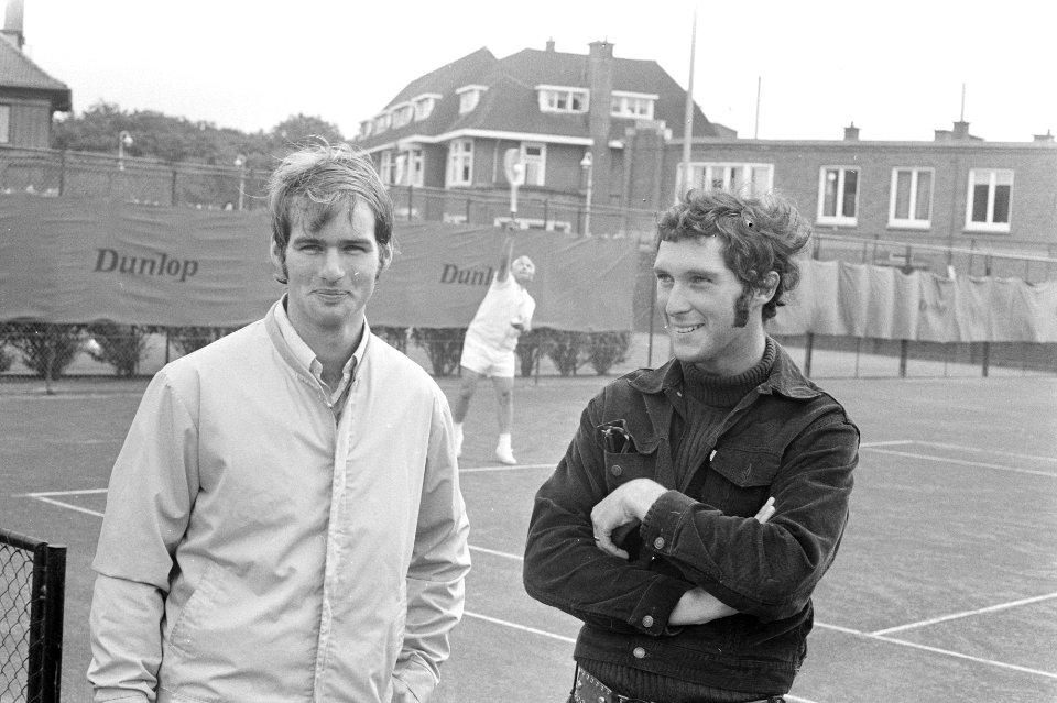 Nederlandse tenniskampioenschappen Scheveningen (l) Fred Hemmes , (r) Jan Hordij, Bestanddeelnr 924-8009