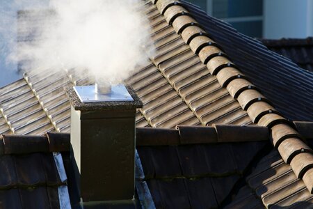 Roof brick smoke photo