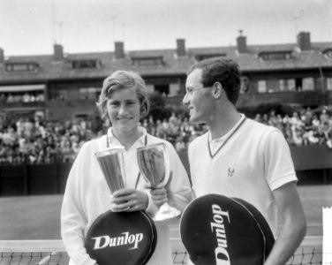Nederlandse tenniskampioenschappen, Tom Okker en Trudy Groenman, Bestanddeelnr 918-0791
