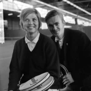 Nederlandse tenniskampioenschappen in Rotterdam, Anja Lepoutre en Eddy Knol vol , Bestanddeelnr 916-0224