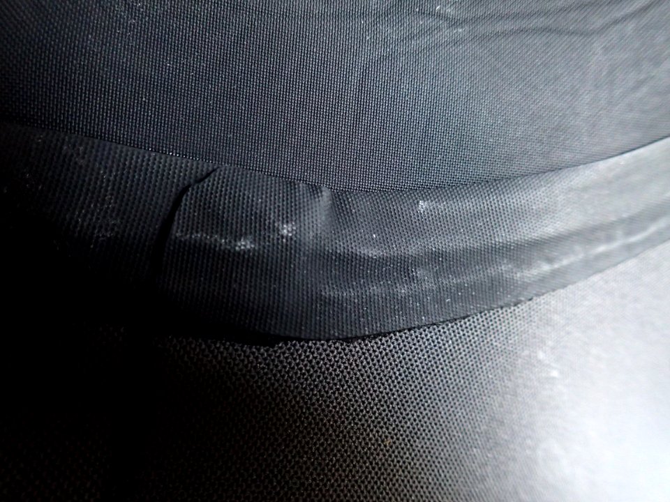Neoprene dry suit seam tape detail P8170015
