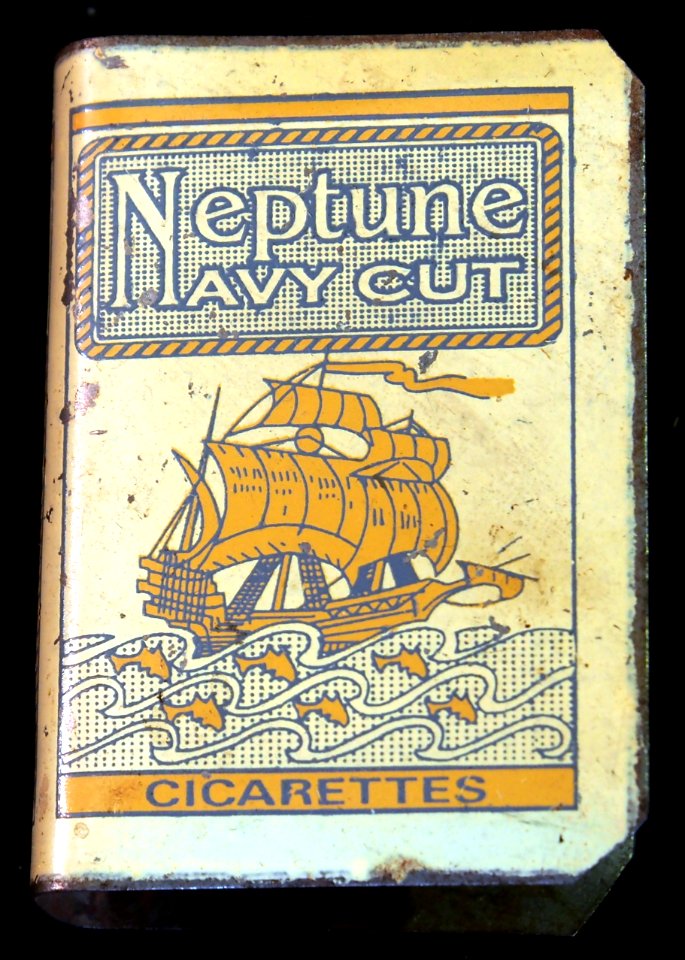 Neptune Navy Cut cigarettes matchbox holder, front