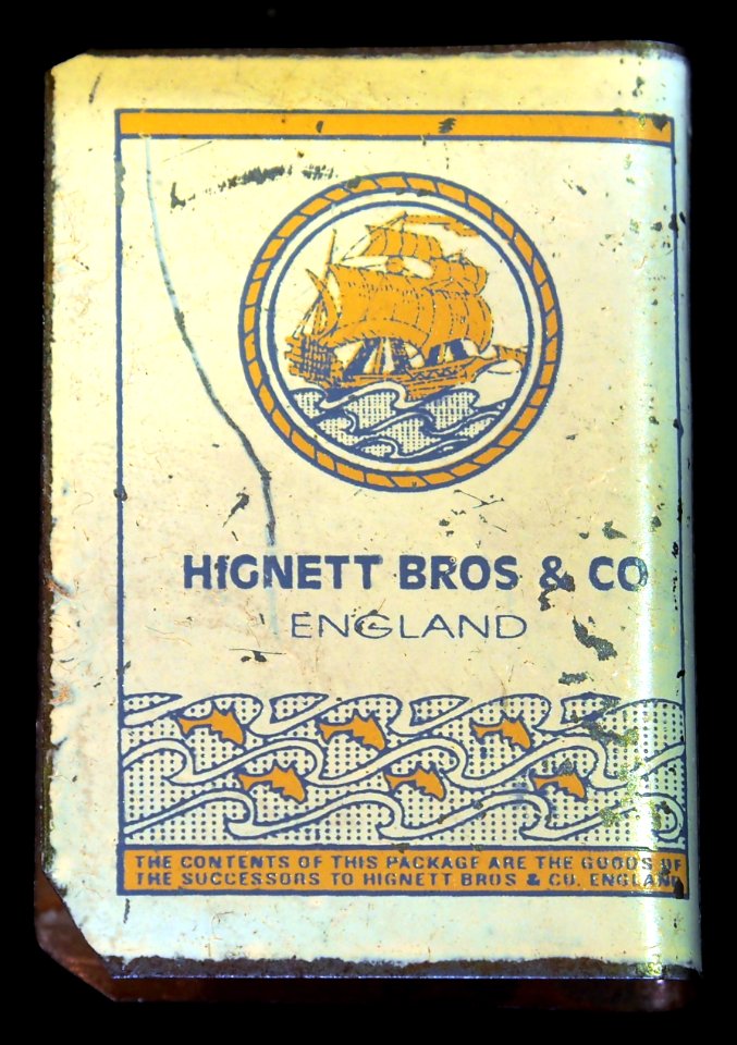 Neptune Navy Cut cigarettes matchbox holder, back