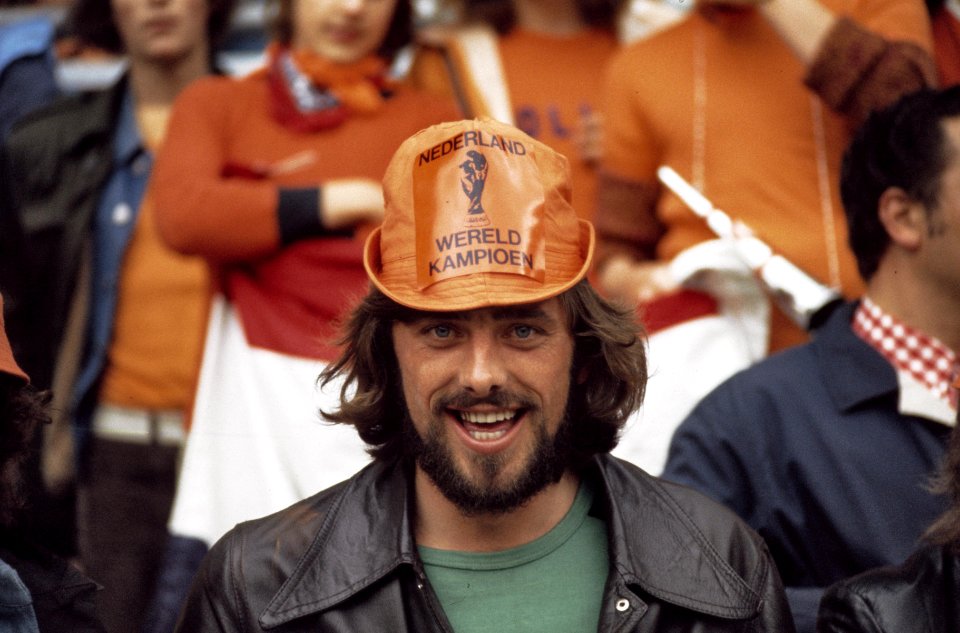 Nederlandse supporters tijdens Wereld Kampioenschappen voetbal 1974, Bestanddeelnr 254-9517