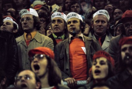 Nederlandse supporters tijdens Wereld Kampioenschappen voetbal 1974, Bestanddeelnr 254-9522