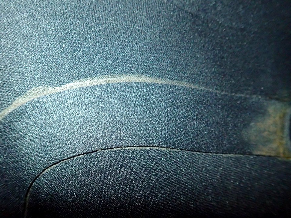 Neoprene dry suit seam tape detail P8170017