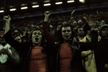 Nederlandse supporters tijdens Wereld Kampioenschappen voetbal 1974, Bestanddeelnr 254-9519