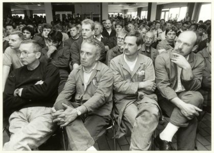 Nederlandse Rotogravure Maatschappij. Personeel wordt verteld dat het bedrijf dicht gaat., NL-HlmNHA 1478 25900 K 38