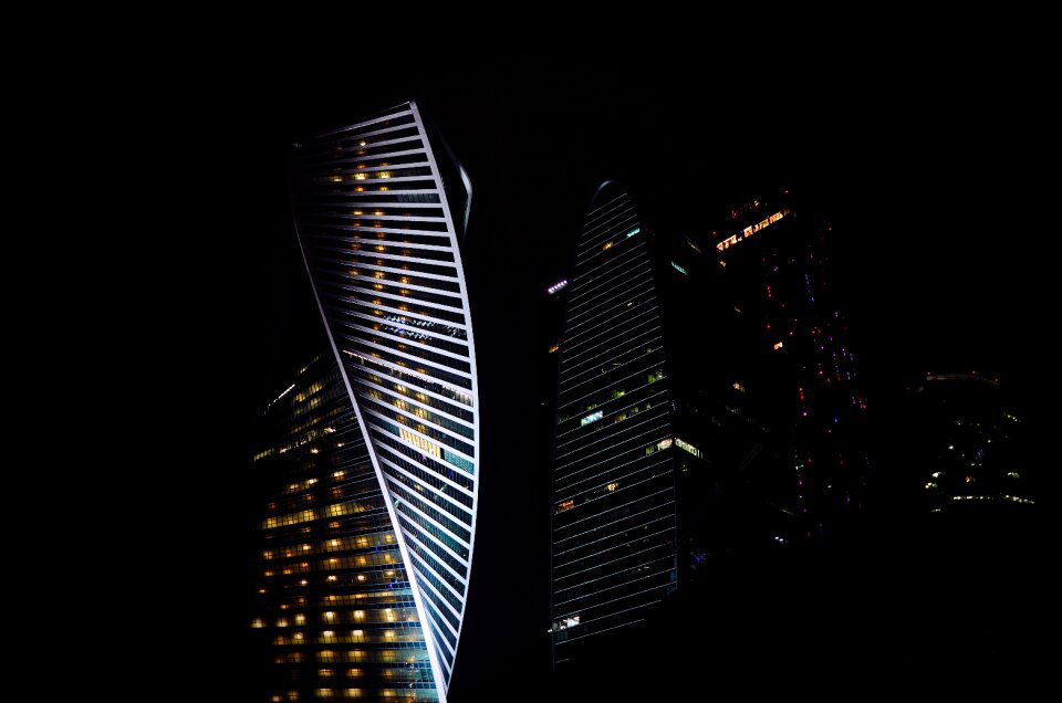 Low angle shot perspective skyscraper