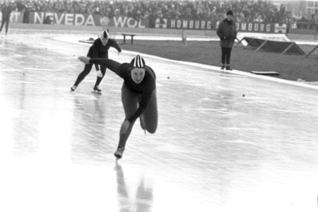 Nederlandse schaatskampioenschappen Deventer, A Keulen Deelstra in actie, Bestanddeelnr 925-2959