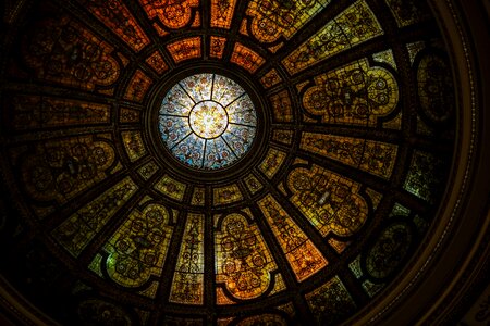 Pattern stained glass black art