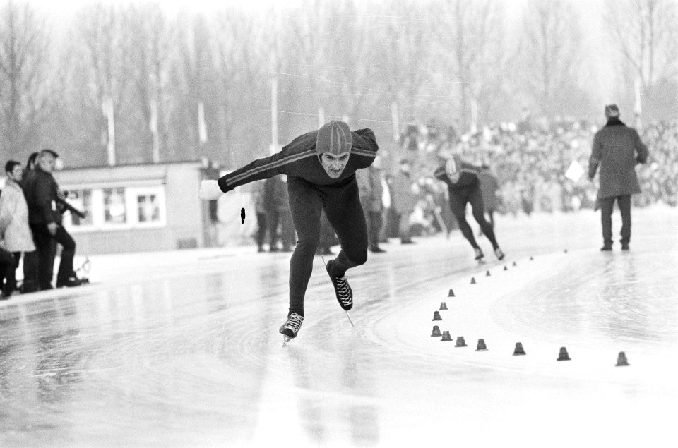 Nederlandse Schaatskampioenschappen dames en heren, Amsterdam nr. 23 A. Schenk, Bestanddeelnr 924-1627
