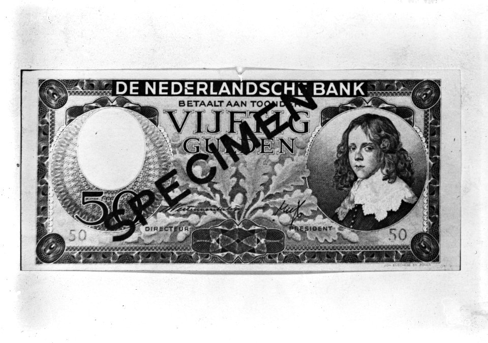 Nieuw Nederlands bankbiljet duizend gulden, Bestanddeelnr 901-4179
