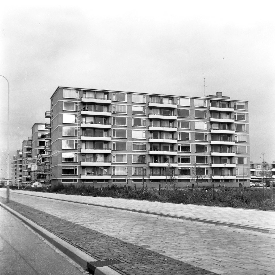 Nieuwbouw, woonwijken, flatgebouwen, Bestanddeelnr 919-7229