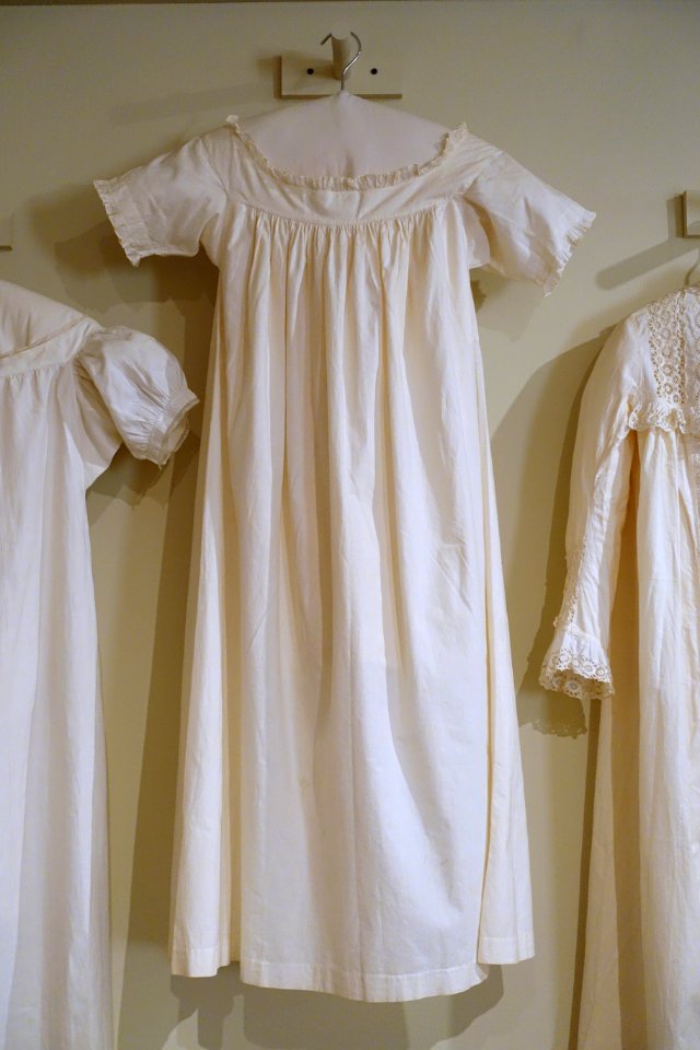Nightgown 2, New England, c. 1860, cotton - Concord Museum - Concord, MA - DSC05849