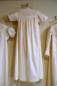 Nightgown 2, New England, c. 1860, cotton - Concord Museum - Concord, MA - DSC05849
