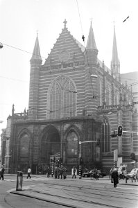 Nieuwe Kerk op de Dam exterieur vanaf Nieuwe Zijdsvoorburgwal, Bestanddeelnr 930-7155