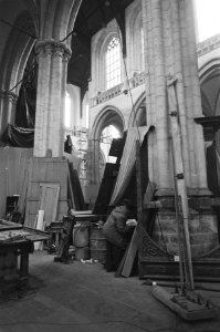 Nieuwe Kerk, Amsterdam werkzaamheden in kerk, Bestanddeelnr 930-0848